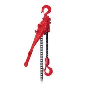 Coffing® Hoists 05105W G Series Ratchet Lever Hoist, 1-1/2 ton Load, 57 in H Lifting, 1 in Hook