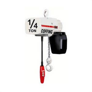 CM® 08215W Coffing® JLC Electric Chain Hoist, 1 Reeving, 1.25 in Throat Opening, 20 ft Lift, 32 FPM, 115V Control, 1/4 ton