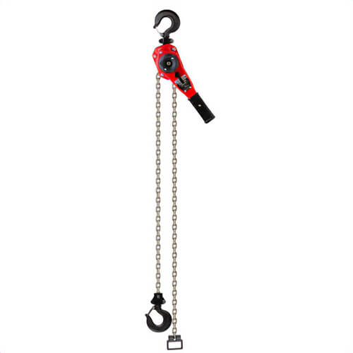 CM® LSB60005 Coffing® LSB-B Ratchet Lever Hoist, 2 Reeving, 28.18 in Min Distance Between Hook, 5 ft Lift, 6 ton
