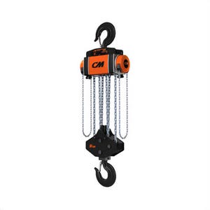 CM® HU15000H30 Hurricane™ 360° Hand Chain Hoist with Hook-Mounted, 6 Reeving, 30 ft Lift, 15 ton