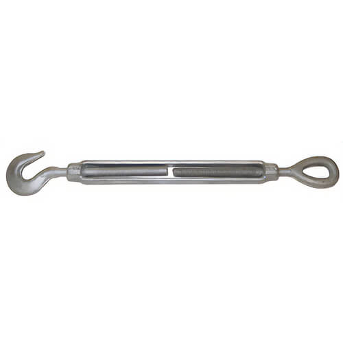 CM® 0504HE Hook/Eye Turnbuckle, 700 lb Working Load Limit, 5/16 in Thread, 4.5 in Take Up