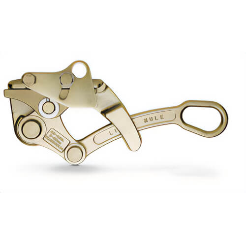 Little Mule® 04454W Spring Loaded Notched Hot Line Wire Grip with Fine Teeth, 5,000 lb Load, 0.18 to 0.6 in Cable, Steel