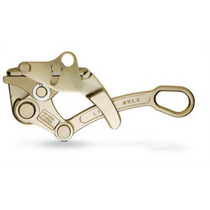 Little Mule® 04454W Spring Loaded Notched Hot Line Wire Grip with Fine Teeth, 5,000 lb Load, 0.18 to 0.6 in Cable, Steel