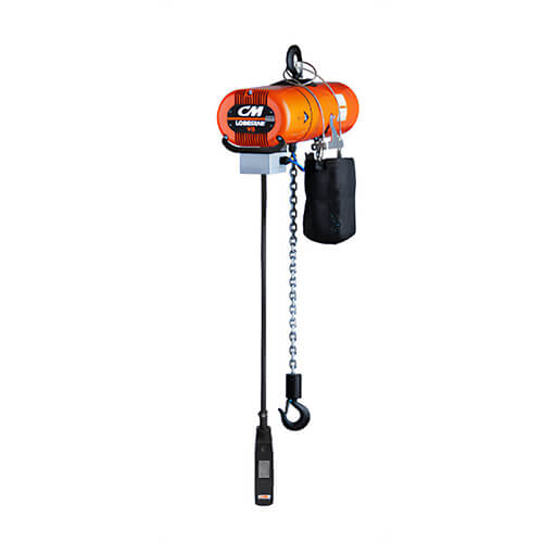 CM® LV20082D102MA Lodestar® VS Electric Chain Hoist, 2 Reeving, 8 FPM Lifting Speed, 2-Step Control, 2 ton