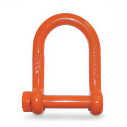 CM® M7151P Long Reach Shackle, 7000 lb Load, 5/8 in, 3/4 in Screw Pin, Orange Powder Coated