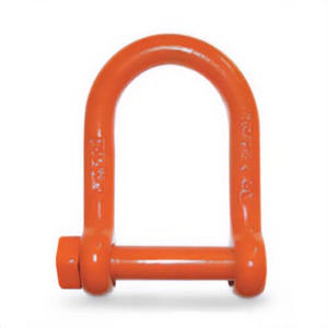 CM® M7156P Long Reach Shackle, 28000 lb Load, 1-1/4 in, 1.38 in Screw Pin, Orange Powder Coated