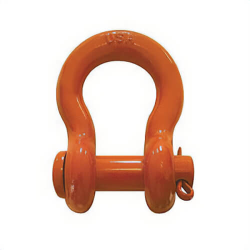 CM® M351P Super Strong Anchor Shackle, 4.5 ton Load, 5/8 in, 3/4 in dia Round Pin, Orange Powder Coated