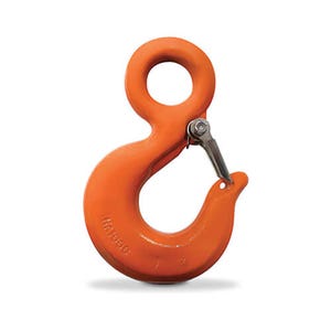 CM® M7504A Dual Rated Rigging Hook with Latch, 5700 lb Load, 5/16 in Trade, Eyelet Attachment