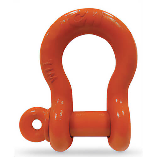 CM® M685P Super Strong Anchor Shackle, Orange Powder Coated Screw Pin, 24 ton Working Load Limit, 1-5/8 in