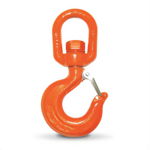CM® M3409A Swivel Rigging Hook, 7 ton Load, Eyelet Attachment