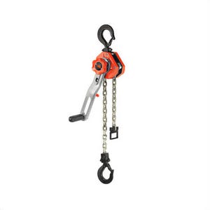 CM® TOR15020 Tornado 360™ Lever Hoist, 1-1/2 ton Load, 20 ft H Lifting, 58-1/2 ft-lb Rated, 1.22 in Hook Opening