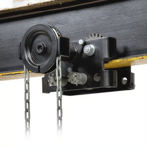 CM® UT2G Universal Geared Trolley, Corrosion Resistant, 2.3 in Min and 8.6 in Max Beam Width, 4,000 lb Capacity, 2 ton