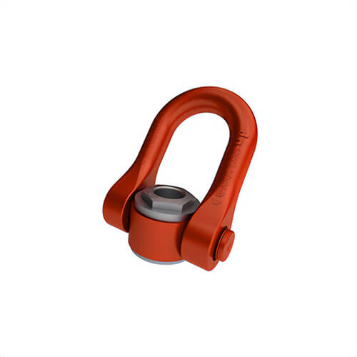 Codipro FE.DSS U 200 UP Female Universal Double Swivel Lifting Ring, 2 in-4.5 UNC, 450 ft-lb, 50,000 lb Working Load Limit
