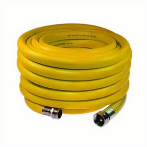Coilhose® YBW5850Y Yellow Belly™ Industrial Wash Down Hose, 5/8 in, 3/4 in GHT, 50 ft L, 300 psi, Hybrid PVC Resin, Import