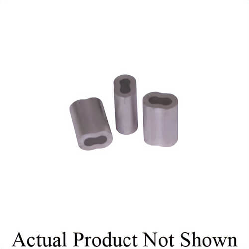 Continental 5004-2 Oval Sleeve, 1/16 in, Aluminum, Use with Cable