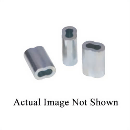 Continental 5005-7 Oval Sleeve, 7/32 in, Copper, Plain Finish, Use with Cable