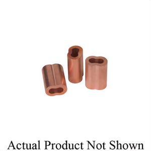 Continental 5006-3 Oval Sleeve, 3/32 in, Copper, Zinc Plated, Use with Cable