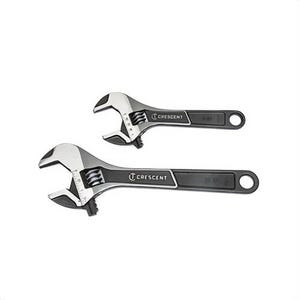 Crescent® ATWJ2610VS Standard Length Adjustable Wide Jaw Wrench Set, 2 pc, 6 to 10 in, Black Phosphate