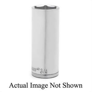 Crescent® CDDS8N Socket, Imperial, Hex Drive, 1/4 in Drive, Deep Socket, 7/16 in Socket, 2 in OAL, 0.8 in Opening Depth