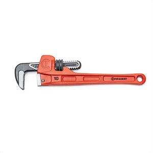Crescent® CIPW10S Slim Jaw™ Straight Pipe Wrench, 9 in OAL, Cast Iron Handle, Powder Coated