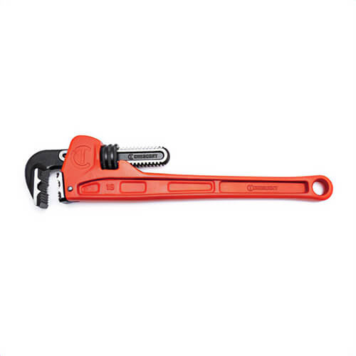 Crescent® CIPW18 K9™ Straight Pipe Wrench, 14-3/4 in OAL, Cast Iron Handle, Powder Coated