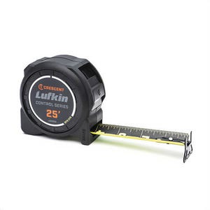 Lufkin® L1025CB Command Control Black Clad Tape Measure, 25 ft L x 1-3/16 in W Blade, Imperial Measuring System