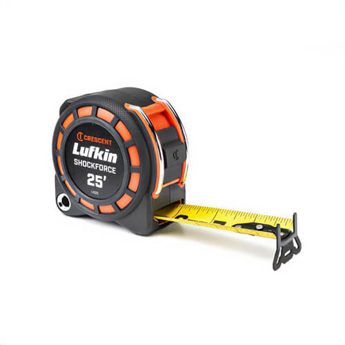 Lufkin® L1125-02 Shockforce G1 Tape Measure, 25 ft L Blade x 1 3/16 in W Blade