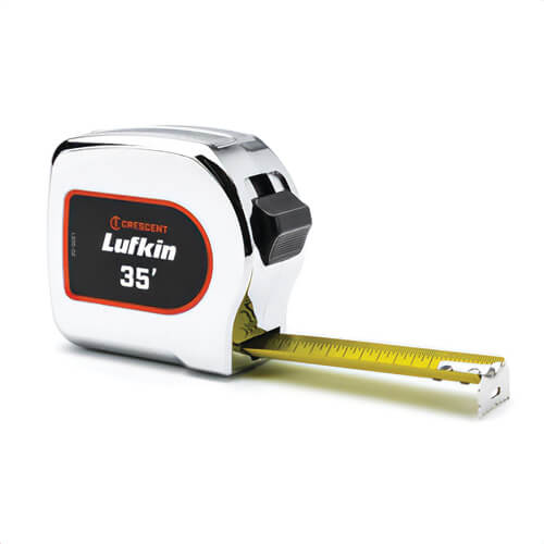 Lufkin® L935-02 Tape Power 35 ft Vector Series, Chrome, 6 ea