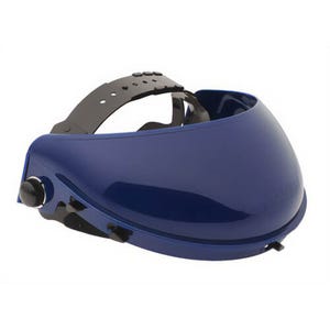 MCR Safety 103 Take Up Faceshield Headgear with Adjustable Headband, Blue, Polycarbonate, Ratchet Adjustment