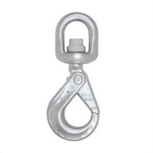 Crosby® 1004422 Shur-Loc® S-13326 Swivel Hook with Bearing, 3/8 in Trade, 8800 lb Load, 100 Grade, Swivel Attachment