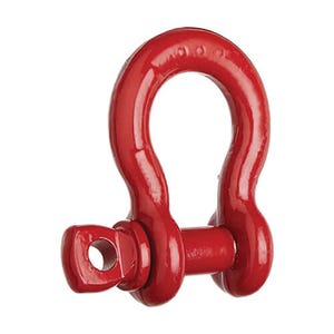Crosby® 1018482 S-209 Self-Colored Anchor Shackle, 3.5 ton Load, 5/8 in, 0.63 in dia Screw Pin, Painted Red