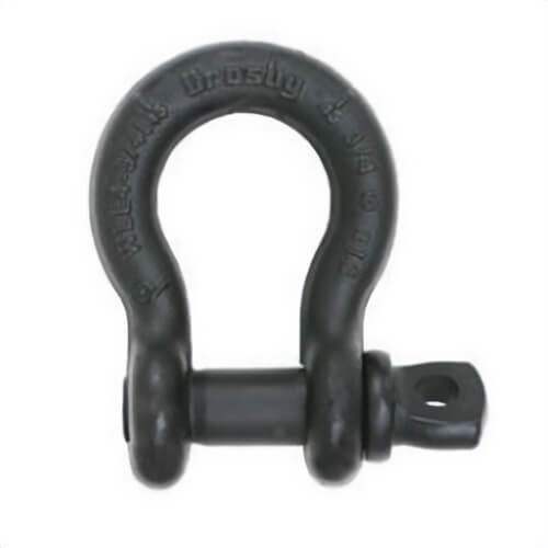 Crosby® 1018760 S-209 Theatrical Shackle, 3.25 ton Load, 5/8 in, 3/4 in Screw Pin, Powder Coated