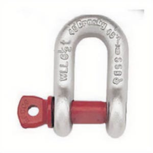 Crosby® 1019203 Chain Shackle, S-210, 1 ton Load, 3/8 in, 0.44 in Screw Pin