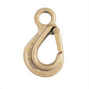 Crosby® 1029830 S-315A Chain Hook with Integrated Latch, 3/8 in Trade, 7100 lb Load, 80 Grade, Eyelet Attachment