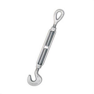 Crosby® 1030850 HG-225 Turnbuckle, Hook/Eye, 3/4 in Thread, 3000 lb Working, 12 in Take Up, 24.85 in L Close, Steel