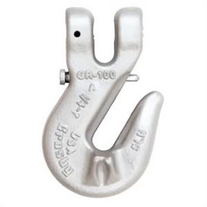 Crosby® 1049489 L-1338 Cradle Grab Hook, 5/16 in Trade, 5700 lb Load, 100 Grade, Clevis Attachment