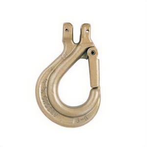 Crosby® 1225091 S-314A Chain Hook with Integrated Latch, 3/8 in Trade, 7100 lb Load, 80 Grade, Clevis Attachment