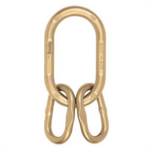 Crosby® 1014739 A-345W Master Link Assembly with Engineered Flat, 3/4 in Trade, 12300 lb Load, 80/100 Grade, Alloy Steel