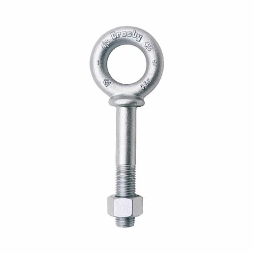 Crosby® 1045096 G-277 Eye Bolt with Shoulder Nut, Imperial, 3/8 in, 2-1/2 in, Forged Steel, Hot-Dipped Galvanized