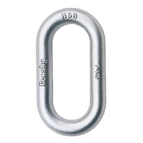 Crosby® 1014093 G-340 Weldless End Link, 1/2 in Trade, 6500 lb Load, Forged Carbon Steel, Galvanized