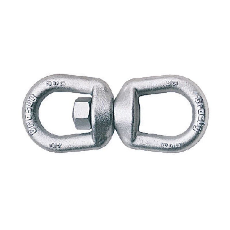Crosby® 1016199 G-402 Regular Swivel, 18000 lb Load, 1-1/4 in Trade, Forged Steel, 2.69 in, 3.69 in x 3.13 in Eye