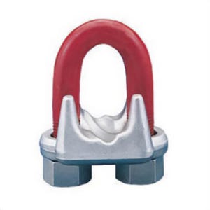 Crosby® 1010097 Red-U-Bolt® G-450 Wire Rope Clip, 3/8 in, Forged Steel, Minimum of 2