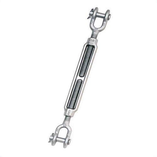 Crosby® 1032554 HG-228 Turnbuckle, Jaw and Jaw, 1/2 in Thread, 2200 lb Working, 6 in Take Up, 14.14 in L Close, Steel