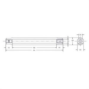 Crosby® 1034071 HG-2510 Turnbuckle Body, 3/4 in Thread dia, 5200 lb Working, 6 in Take Up, Steel, Hot Dipped Galvanized