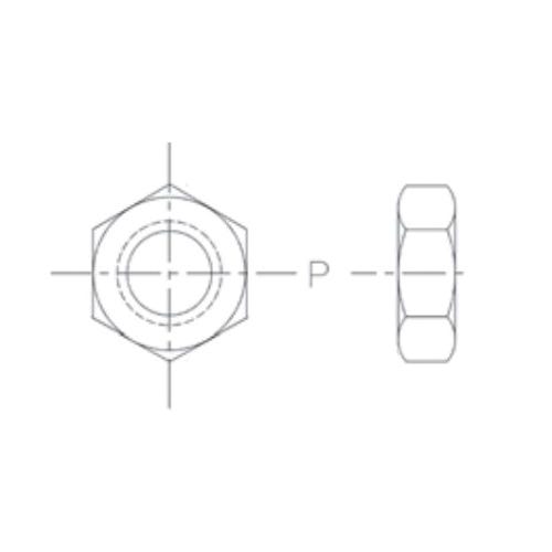 Crosby® 1075794 HG-4061 Lock Nut, 2 in, Steel, Galvanized, Left Hand Thread