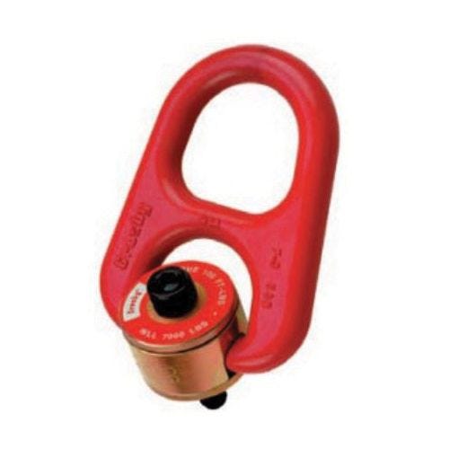 Crosby® 1068370 Swivel Hoist Ring, Heavy Lift, Series: HR-1000M, 7000 kg at 5:1 Design Factor, 180° Pivot Angle, 360° Swivel, 31.8 mm Bail dia