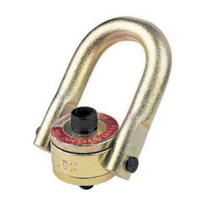 Crosby® 1016969 HR-125 Swivel Hoist Ring, 10000 lb Load, 180° Pivot, 360° Swivel, 0.94 in Bail, 1-8 UNC Thread