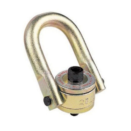 Crosby® 1016602 HR-125M Swivel Hoist Ring, 400 kg at 5:1 Design Factor Load, 180° Pivot, 360° Swivel, 8.5 mm Bail, M8x1.25 Thread
