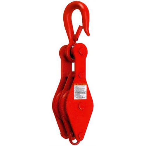 Western® HS-261 and 262B Standard Steel Block for Manila Rope Cable, Loose Side Latch Hook, Various Rope Size and Load Capacities