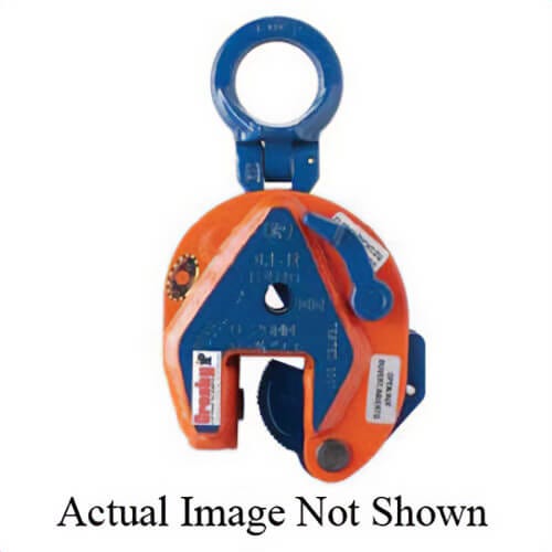 Crosby® 2702171 IPU10H Universal Vertical Lifting Clamp with Universal Hoisting Eye, 6 ton, 2 in Jaw Opening, 12.2 in OAW